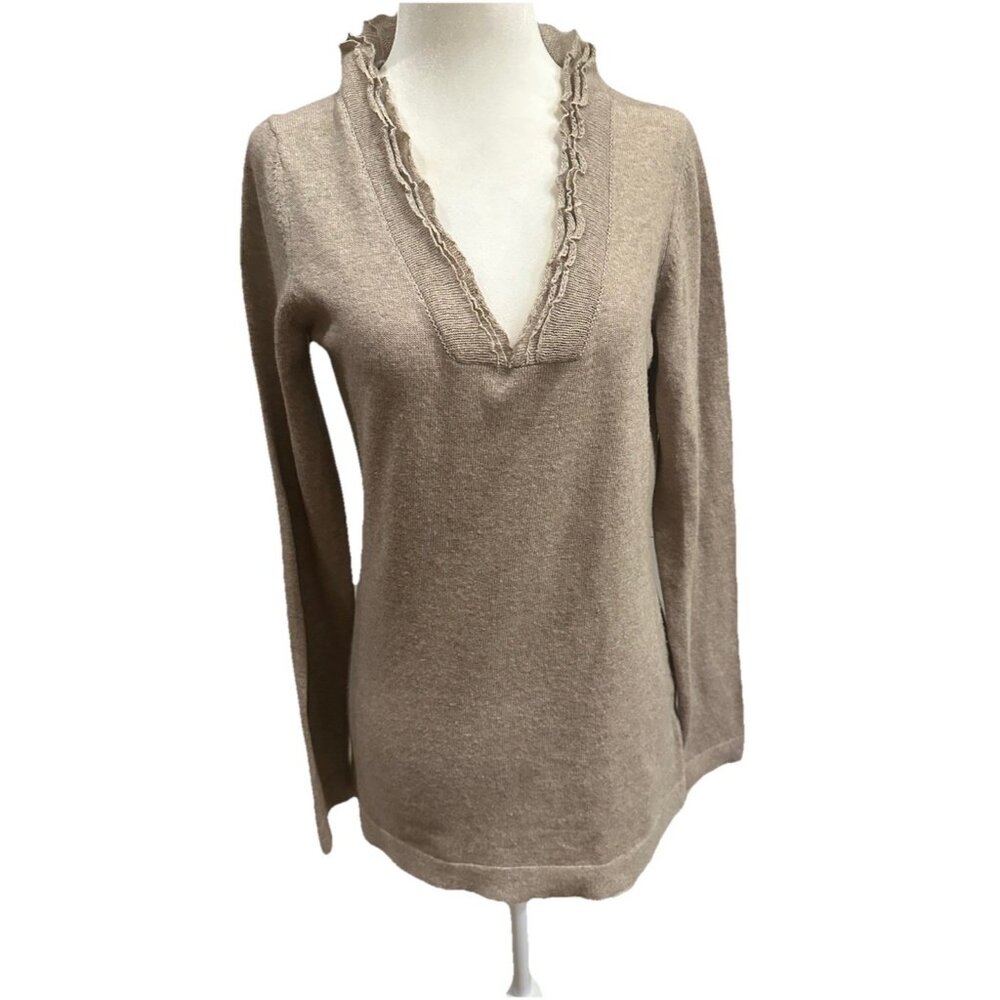 Banana Republic Filpucci Italian Yarn Wool Cashmere Sweater M V neck